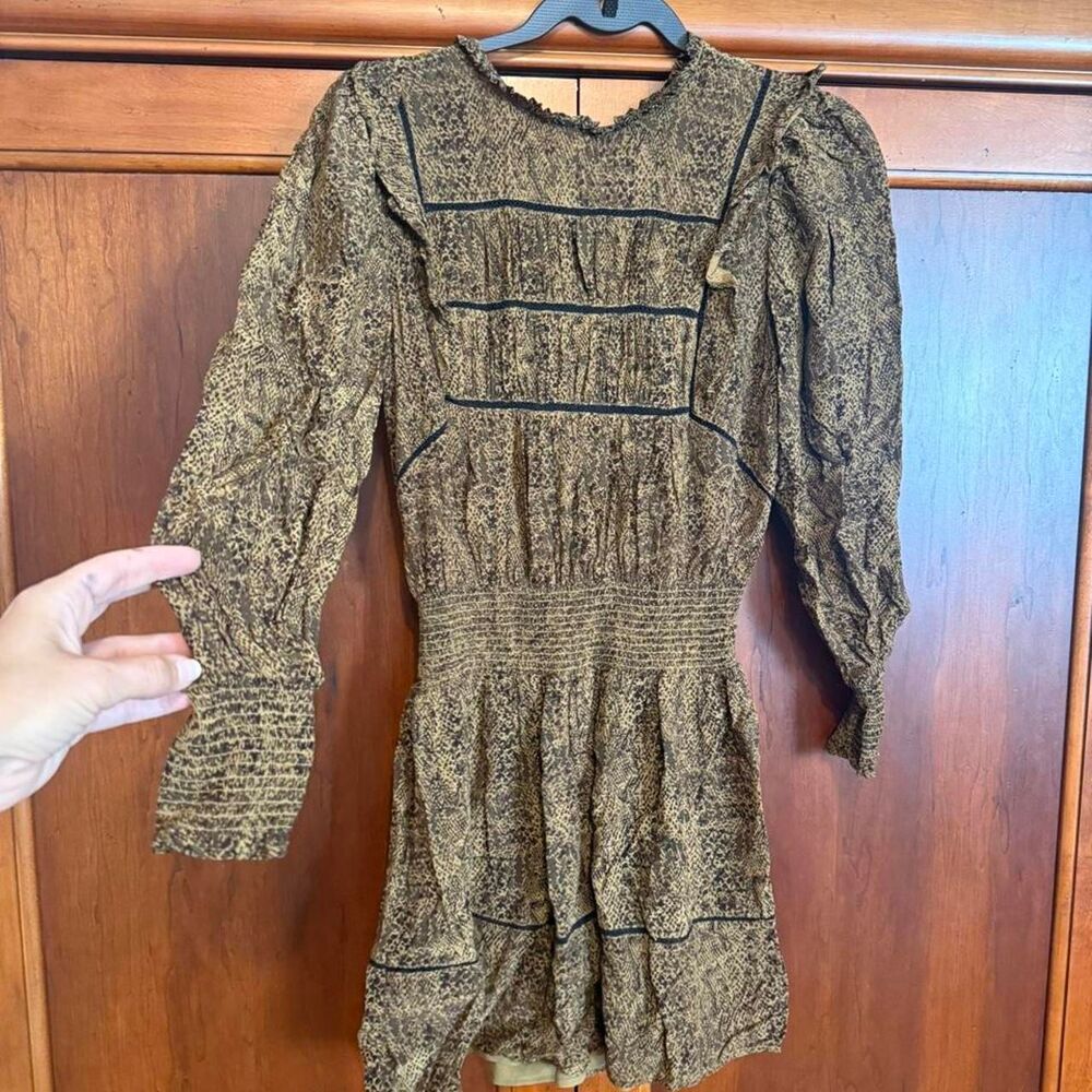 Rails Faren Sepia Python Mini Dress S